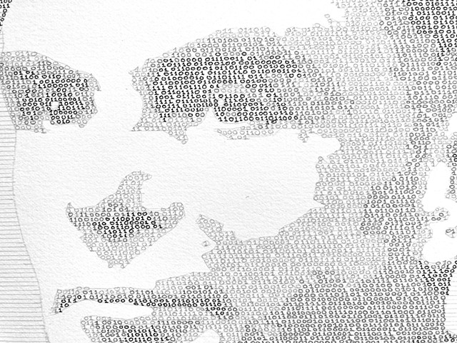 The Face of Genius (Portrait of Alan Turing) (detail)