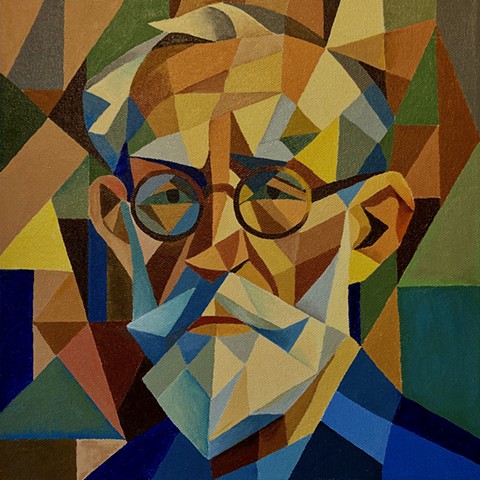 How AI Sees Me No. 7: As a Cubist Painting