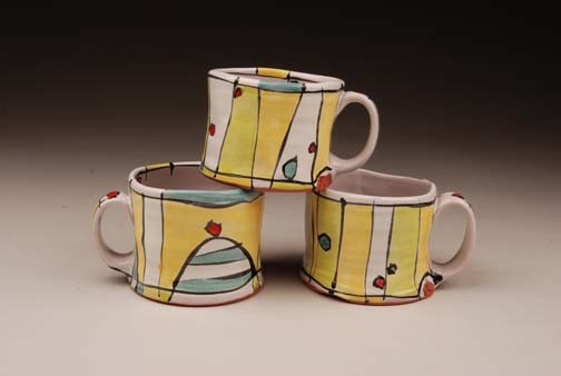 mugs, earthenware