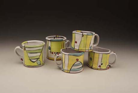 mug, jim koudelka, decorated, earthenware, functional
