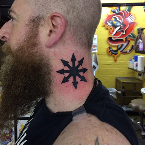 chaos star tattoo, punk tattoo, tribal beck tattoo, Tad Peyton tattoo, Jinx Proof Tattoo, Washington D.C. tattoo, Absolute Art Tattoo, Richmond Va tattoo