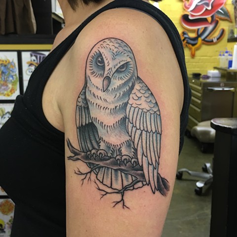 days of the white owl, nerve agents, white owl tattoo, Tad Peyton tattoo, Jinx Proof Tattoo, Washington D.C. tattoo, Absolute Art Tattoo, Richmond Va tattoo