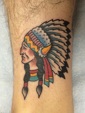 indian chief tattoo, sailor jerry tattoo, Dan Higgs tattoo, traditional shark tattoo, Tad Peyton tattoo, Jinx Proof Tattoo, Washington D.C. tattoo, Absolute Art Tattoo, Richmond Va tattoo