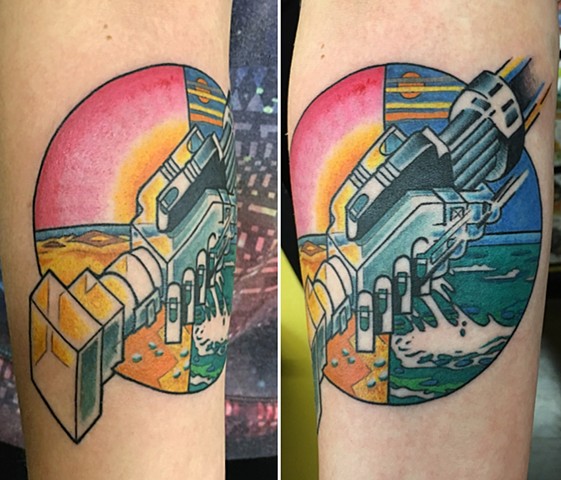 Pink Floyd, Wish You Were Here, Pink Floyd tattoo, Tad Peyton tattoo, Jinx Proof Tattoo, Washington D.C. tattoo, Absolute Art Tattoo, Richmond Va tattoo