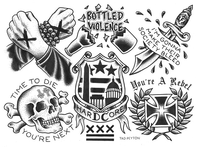 Teen Idles tattoo, Minor Threat tattoo, Void tattoo, Faith tattoo, Iron Cross tattoo, D.C. Hardcore tattoo, Tad Peyton tattoo, Jinx Proof Tattoo, Washington D.C. tattoo, Absolute Art Tattoo, Richmond Va tattoo