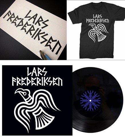 Logo, record cover & t-shirt design for Lars Fredericksen
