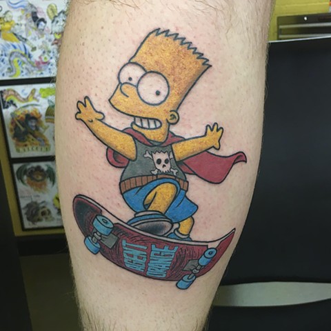 Bart Simpson tattoo, Agent Orange tattoo, Agent Orange skateboard, Tad Peyton tattoo, Jinx Proof Tattoo, Washington D.C. tattoo, Absolute Art Tattoo, Richmond Va tattoo
