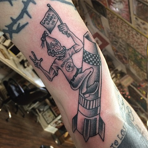 Ramones tattoo, Rocket To Russia tattoo, punk tattoo, Tad Peyton tattoo, Jinx Proof Tattoo, Washington D.C. tattoo, Absolute Art Tattoo, Richmond Va tattoo