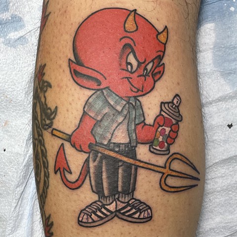 Hot Stuff devil tattoo, Tad Peyton tattoo, Jinx Proof Tattoo, Washington D.C. tattoo, Absolute Art Tattoo, Richmond Va tattoo