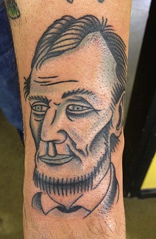 Dan Higgs tattoo, Abe Lincoln tattoo, Tad Peyton tattoo, Jinx Proof Tattoo, Washington D.C. tattoo, Absolute Art Tattoo, Richmond Va tattoo