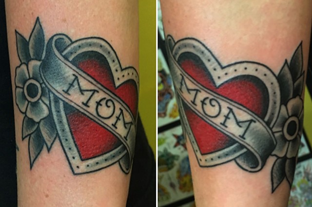 mom heart tattoo, Tad Peyton tattoo, Jinx Proof Tattoo, Washington D.C. tattoo, Absolute Art Tattoo, Richmond Va tattoo