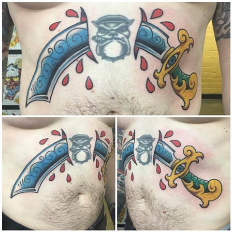 traditional sword tattoo, Tad Peyton tattoo, Jinx Proof Tattoo, Washington D.C. tattoo, Absolute Art Tattoo, Richmond Va tattoo