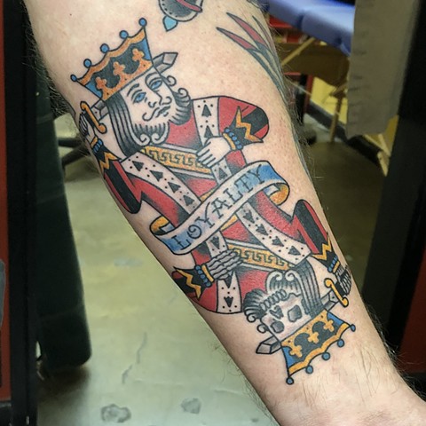 Suicide king tattoo, Tad Peyton tattoo, Jinx Proof Tattoo, Washington D.C. tattoo, Absolute Art Tattoo, Richmond Va tattoo