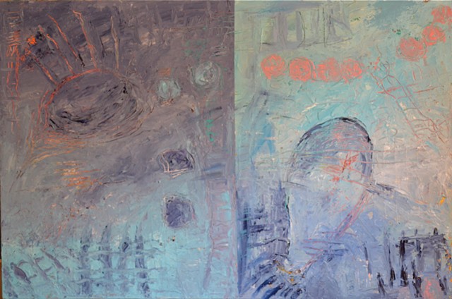 Diptych in Blue