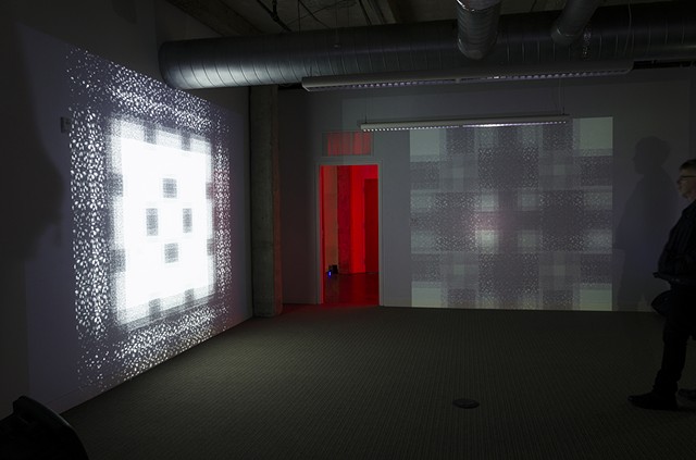 MFA Static Bustle Jon Vogt Thesis Artist Video Projection Installation Flicker Room
