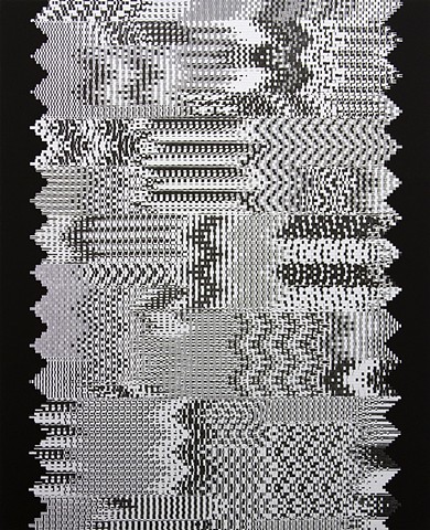 relief print printmaking black white collage optical static jon vogt