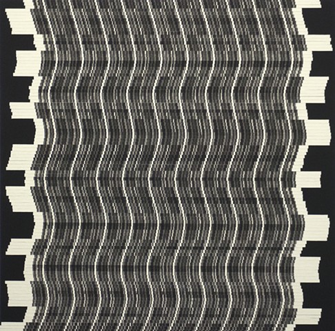relief print printmaking black white collage optical static jon vogt monoprint
