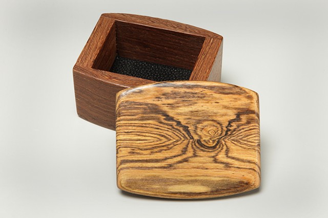 Chris Kamm Glarner Design small wood ring box with ring pillow or plain interior