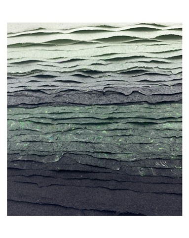 cotton rag green to black gradient papermaking 