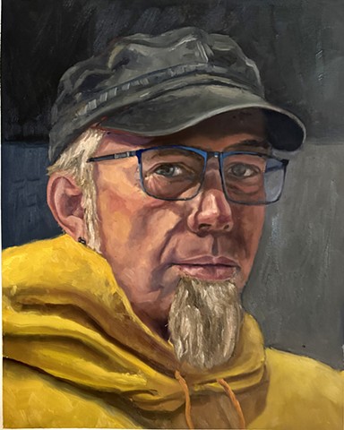 Portrait of the Artist in Yellow Hoodie