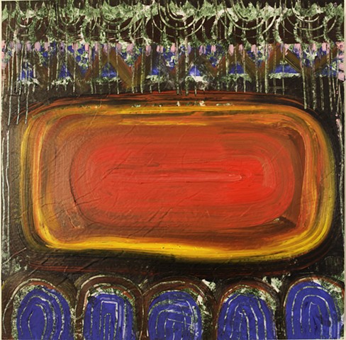 painting, linoleum, oil painting, mixed media, contemporary art, los angeles, stacy wendt