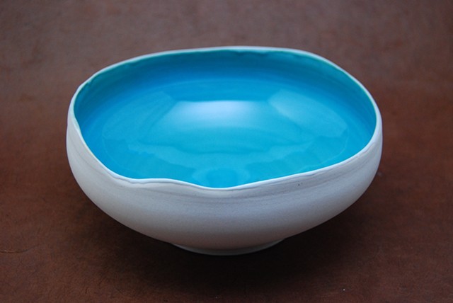 Cone 6 altered porcelain bowl