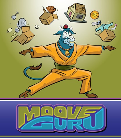 Moove Guru Logo/Macot Combo Color