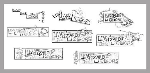 Leaping Lizard 2nd Pass Rough Sketches