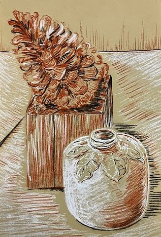 Pine Cone and Bottle