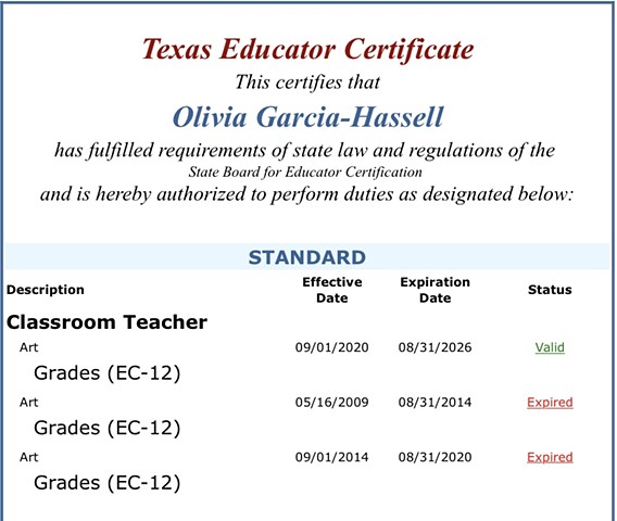 Texas Teacher Certification K-12