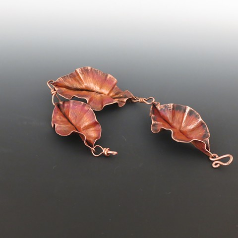 Three Leaf Copper Bracelet