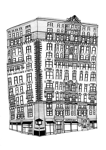 New York City Series, 72nd and Amsterdam Av. Illustration by Dani Green