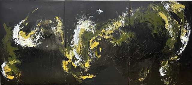 Harvest Moon Triptych" 丰收月三联画 (Full Moon in Pisces Mid-Autumn Festival 中秋节)