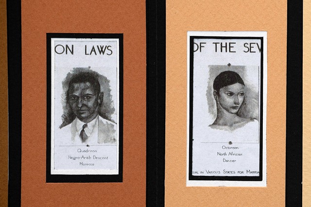 BOOKMARKS for a MIXED RACE NARRATIVE: Who Could and Couldn't Marry Whom (Tonal) - detail, 2015