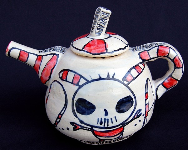clay, ceramics, cup, teapot, wheel thrown, creatures, hand made, hand carved, hand drawn