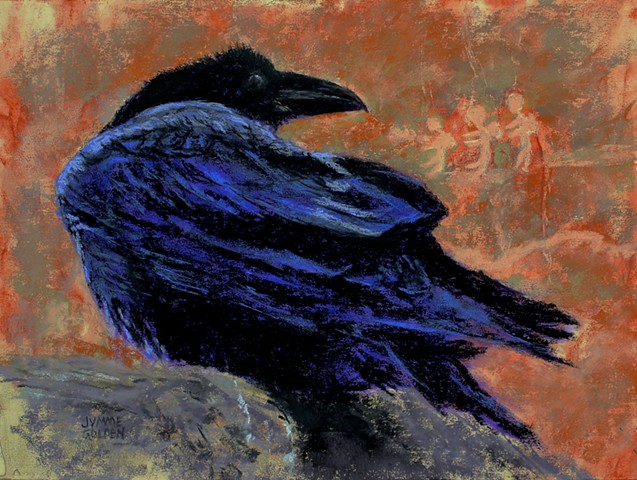 Raven, Zion, Petroglyphs, Crow