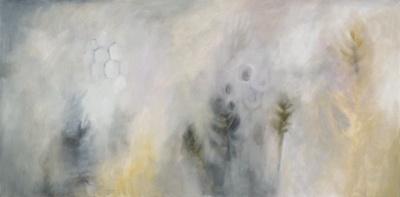 Phoenix, oil and charcoal on canvas by Morgan Johnson Norwood