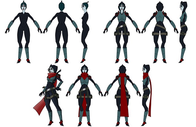 Trariti Character Sheet - 2D Turn Around