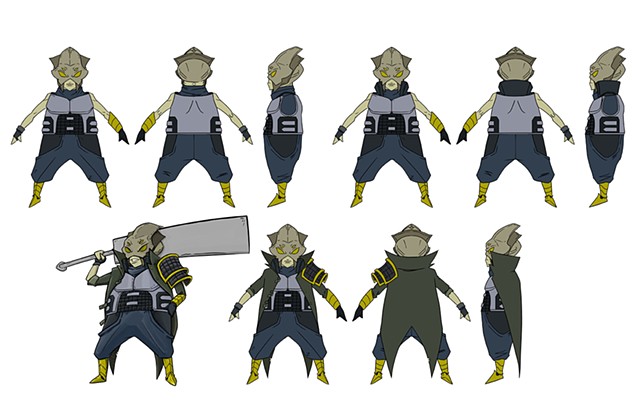 Carlin Character Sheet - 2D Turn Around