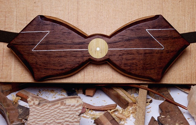 Your bitchin Wood Bow tie Handmade from Upcycled material 