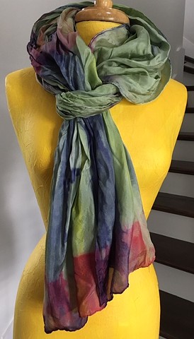 Hand Dyed Silk Scarf By Us
Avocado