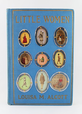 altered book, found book, Little Women, Little Men
