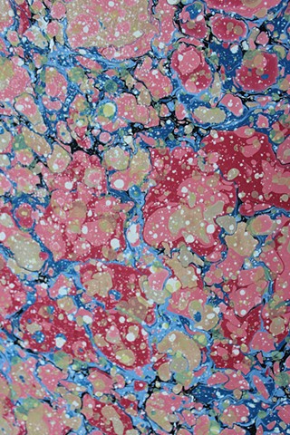 Marbled Paper by Lesley Patterson-Marx, stones pattern