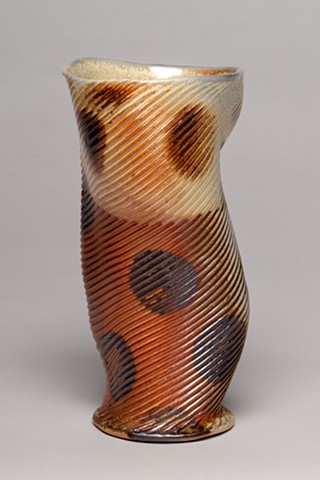 Wood fired handbuilt porcelain vessel