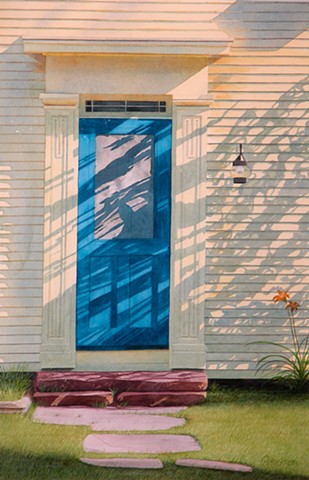 Screen Door with Lily