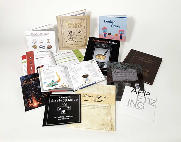 Cookbook designs (digitally printed and bound)