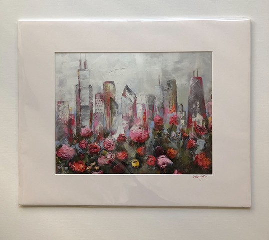 Floral City Print