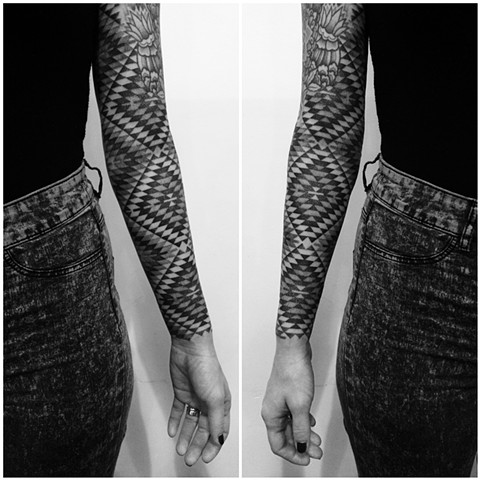 sleeve tattoo by Alvaro Flores Tattooer. Korpus Tattoo Studio. Melbourne Australia