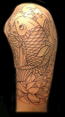 Koi fish in progress