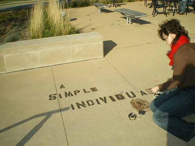 Mud Stenciling (Indianapolis, 2009)